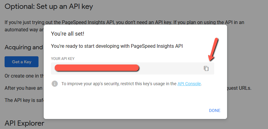 Generate your free API key