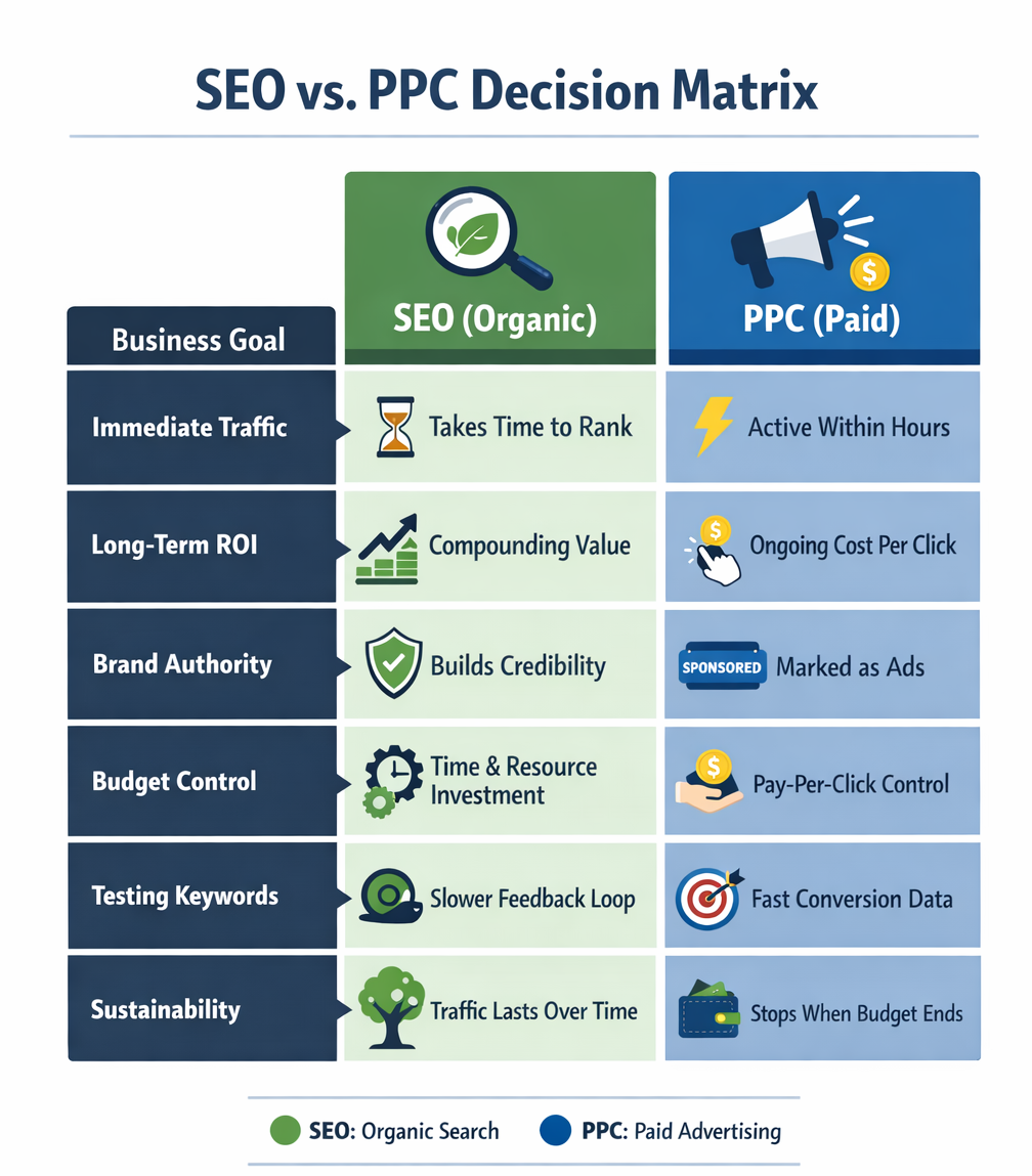 SEO vs PPC — Clear Definition and Comparison